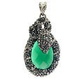 Fashion Stone Necklace Pendant, Gem Stone Beads Jewelry Pendant Necklace Wholesale